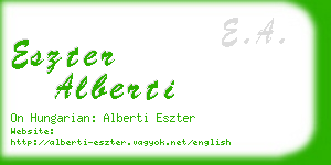 eszter alberti business card